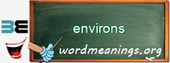 WordMeaning blackboard for environs